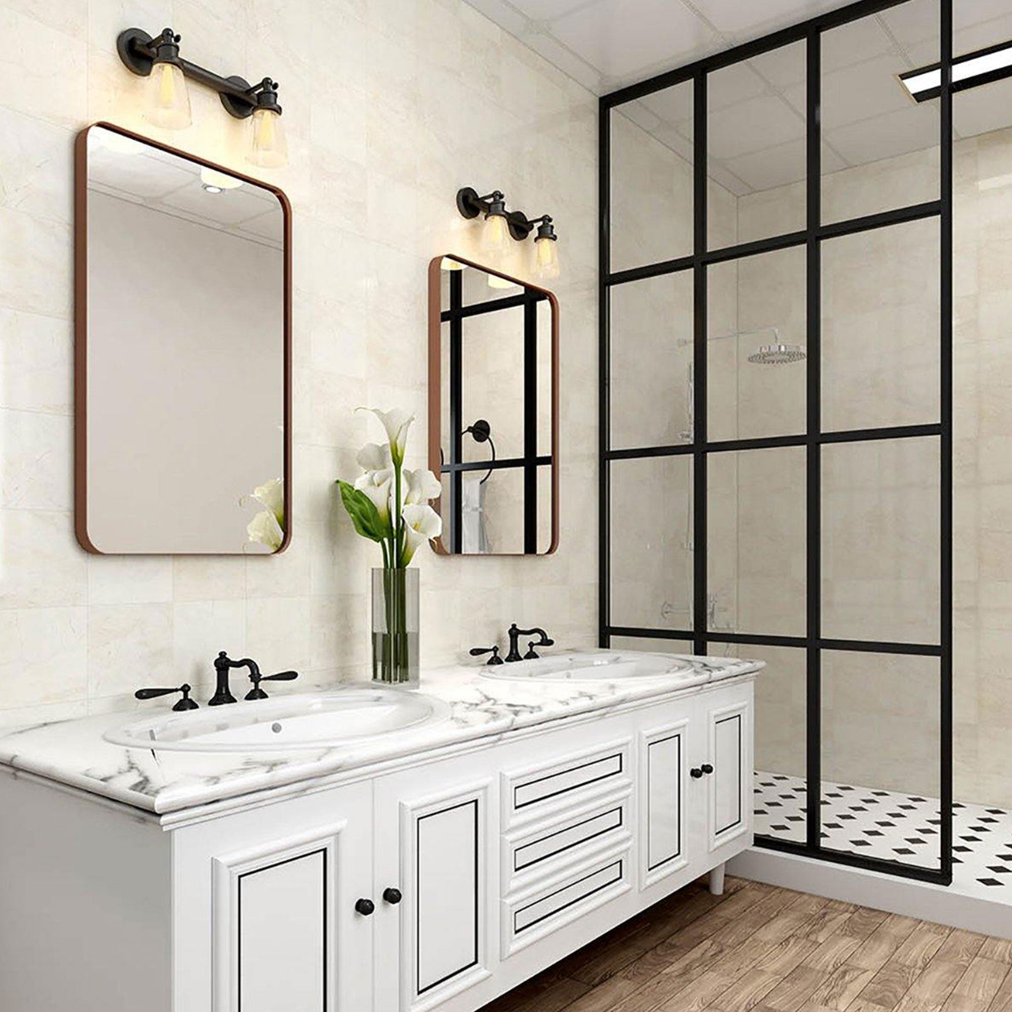 ANDY STAR Modern 22 x 30 Inch Rectangular Hanging Vanity Mirror (Open Box) - VMInnovations