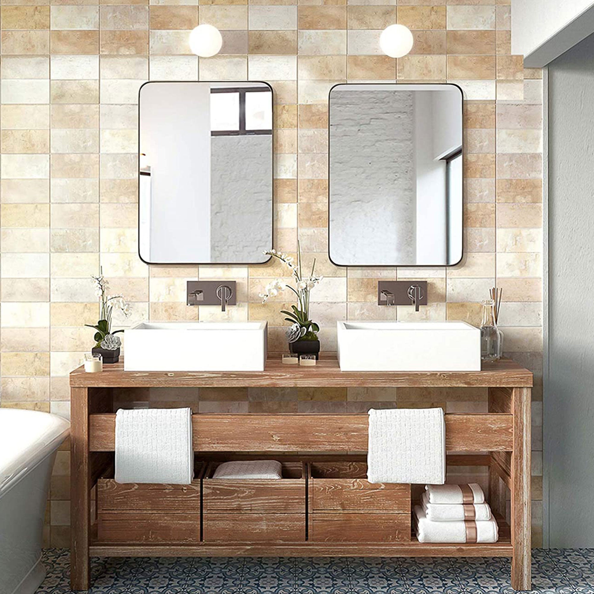 ANDY STAR Modern 22 x 30 Inch Rectangular Hanging Vanity Mirror (Open Box) - VMInnovations