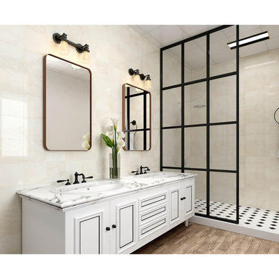 ANDY STAR Modern 22 x 30 Inch Rectangular Hanging Bathroom Vanity Mirror, Bronze
