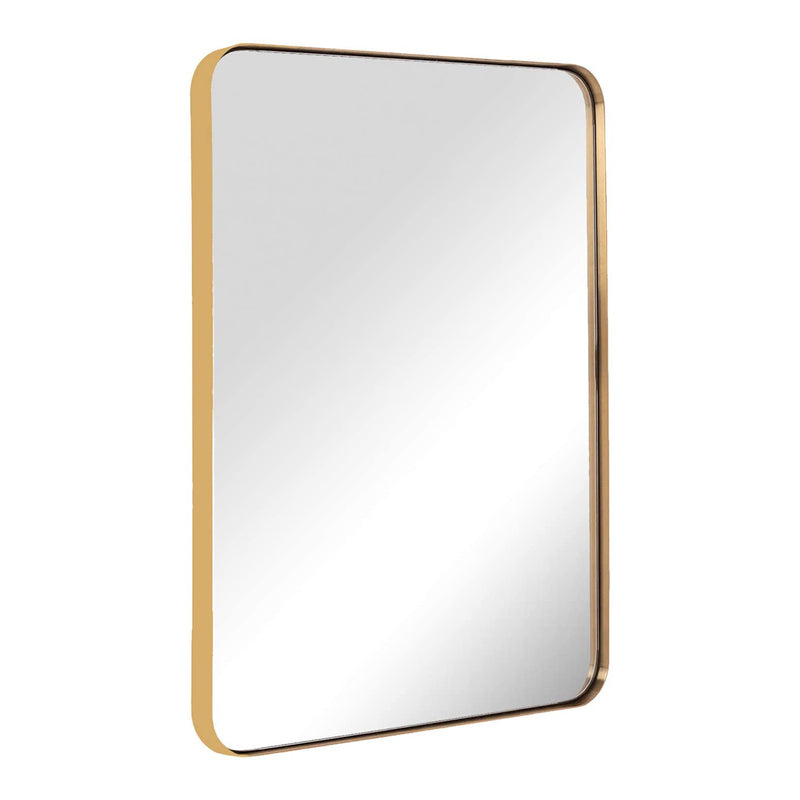 ANDY STAR Modern 20 x 28 Inch Hanging Bathroom Vanity Mirror, Gold (Open Box)