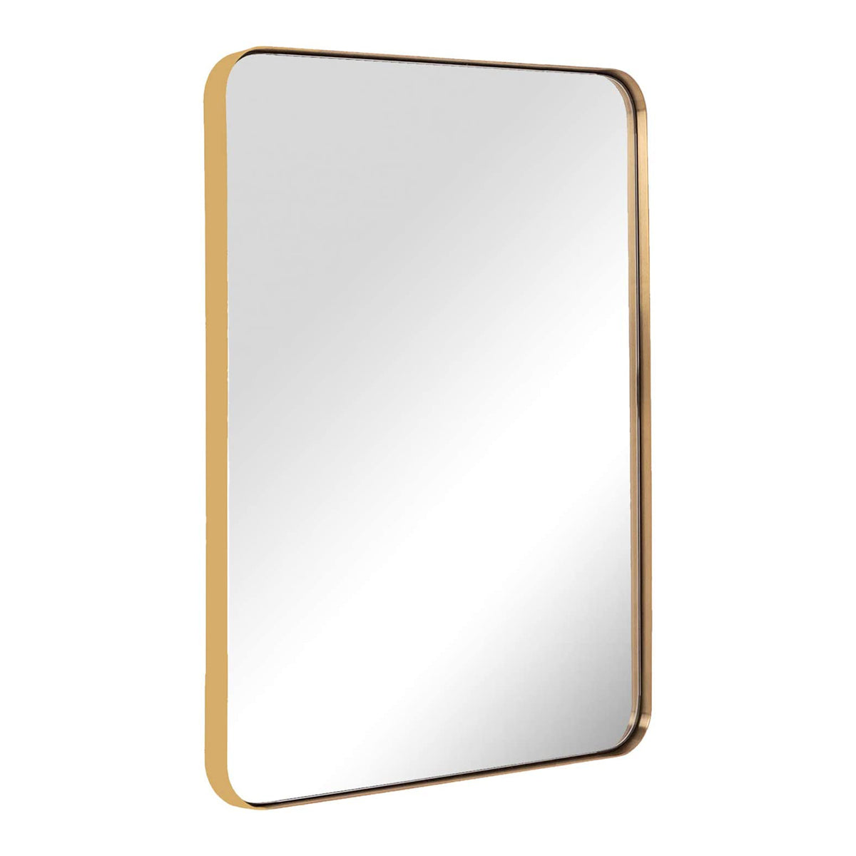 ANDY STAR Modern 20 x 28 Inch Rectangular Hanging Bathroom Vanity Mirror, Gold