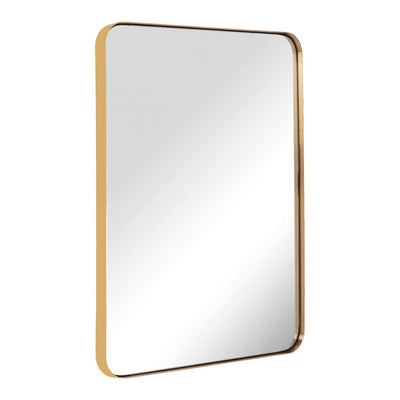 ANDY STAR Modern 20 x 28 Inch Rectangular Hanging Bathroom Vanity Mirror, Gold