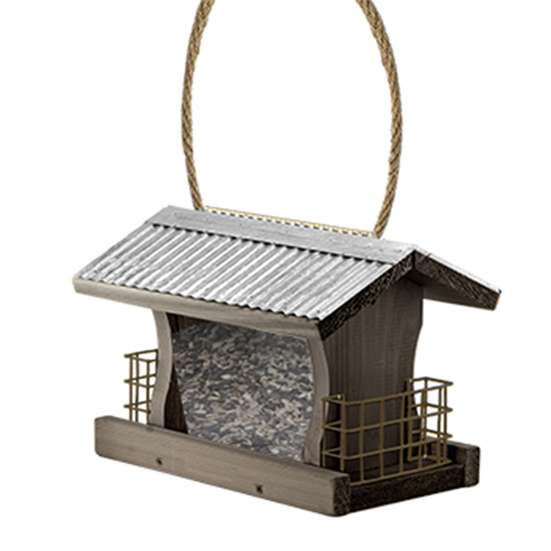 Heritage Farms Hanging Mount Backyard Rustic Farmhouse Bird Feeder w/ Suet Cages