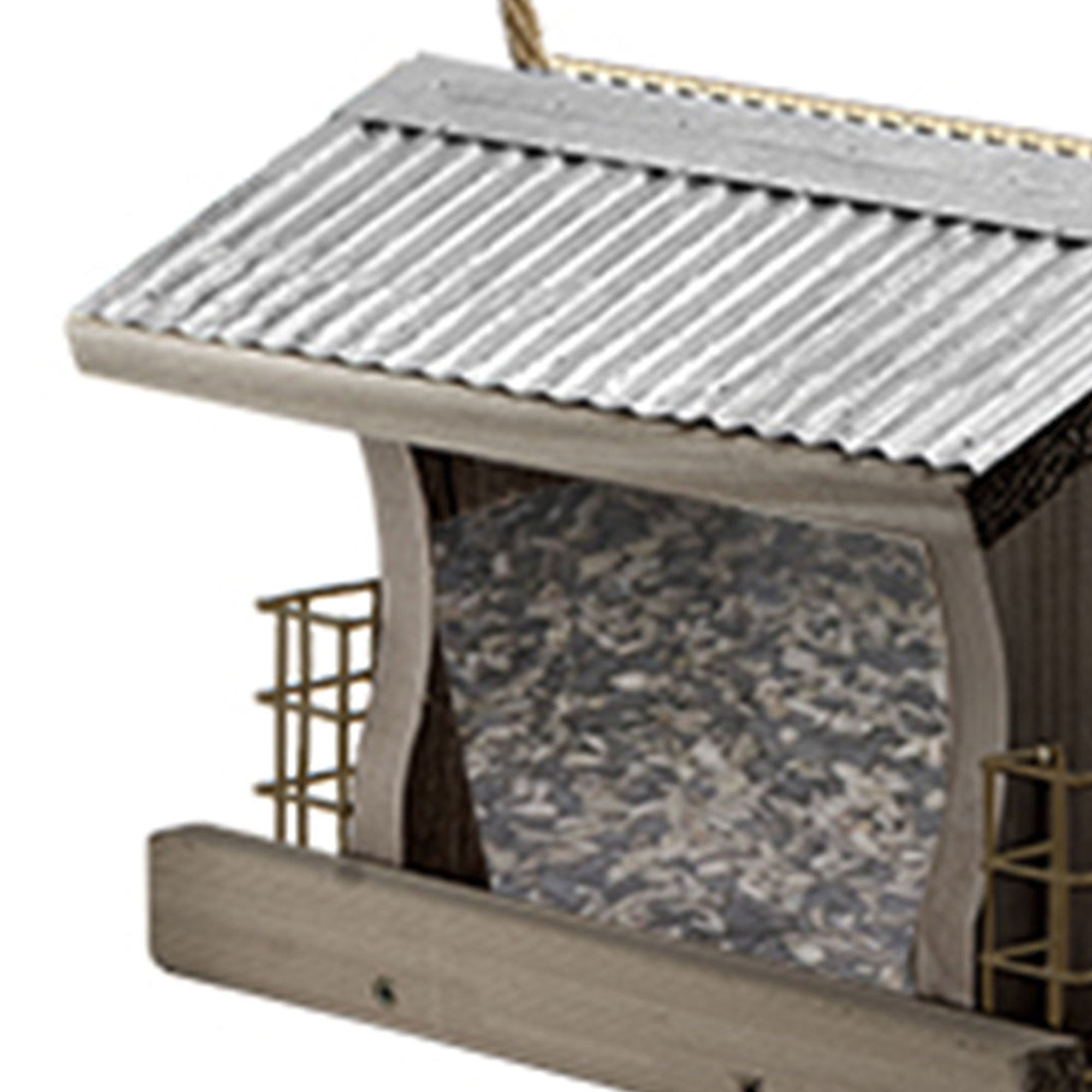 Heritage Farms Hanging Mount Backyard Rustic Farmhouse Bird Feeder w/ Suet Cages