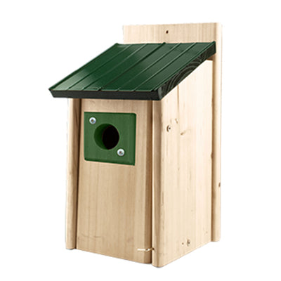Woodlink Bluebird Cedar Nesting Bird House with Predator Guard and Metal Roof