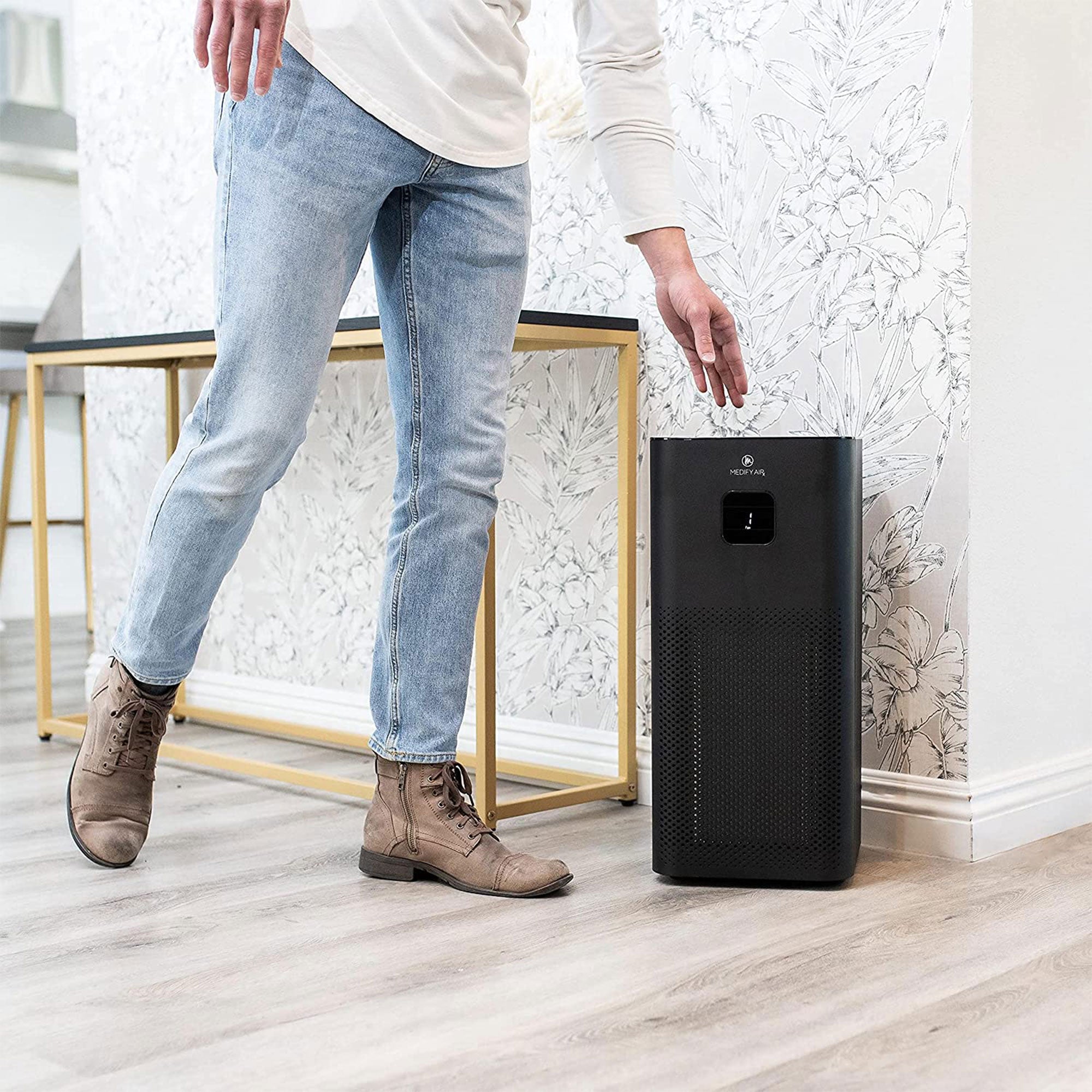 Medify Air MA-50 1,100 Sq Ft Compact Air Purifier with True HEPA Filter, Black