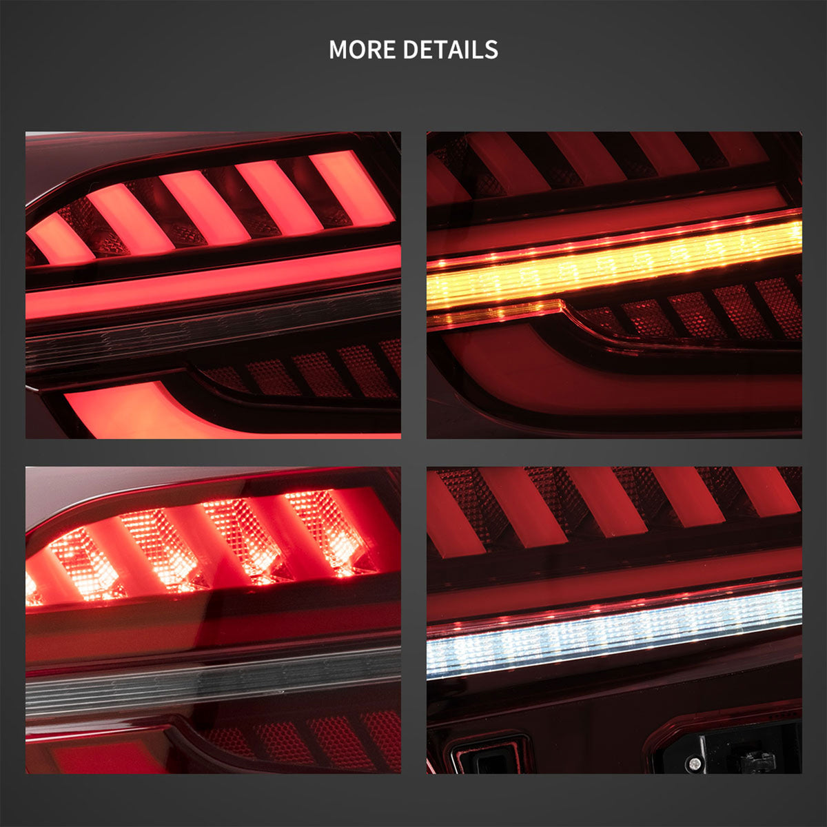 Vland YAB-HD-0307 LED Taillights w/ Turn Signals for 2018-20 Honda Accord, Pair - VMInnovations