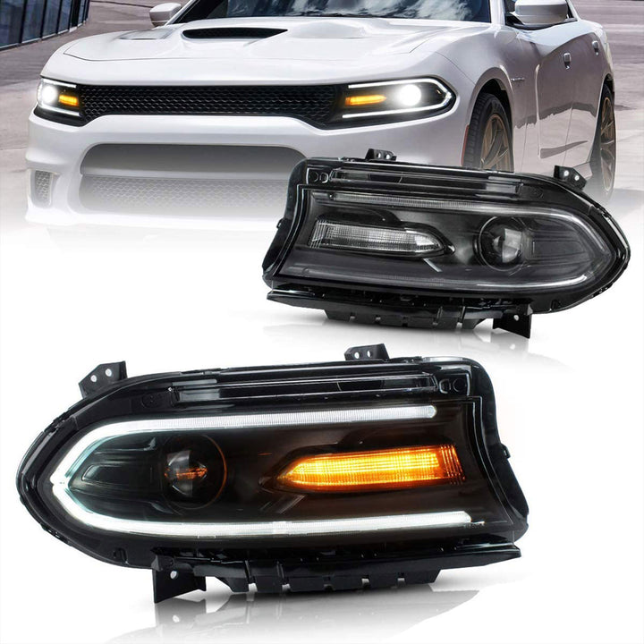 VLAND YAA-XCHR-2033 Pro RGB LED Headlights for 15-20 Dodge Charger (Open Box)