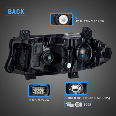 VLAND YAA-XCHR-2033 Pro RGB LED Headlights for 15-20 Dodge Charger (Open Box) - VMInnovations