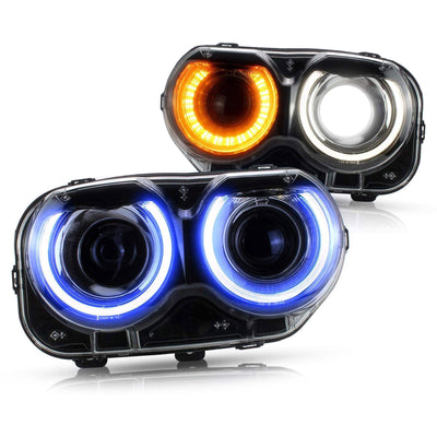 Vland Dual Beam Projector Headlights for 2015-2019 Dodge Challenger (Open Box)
