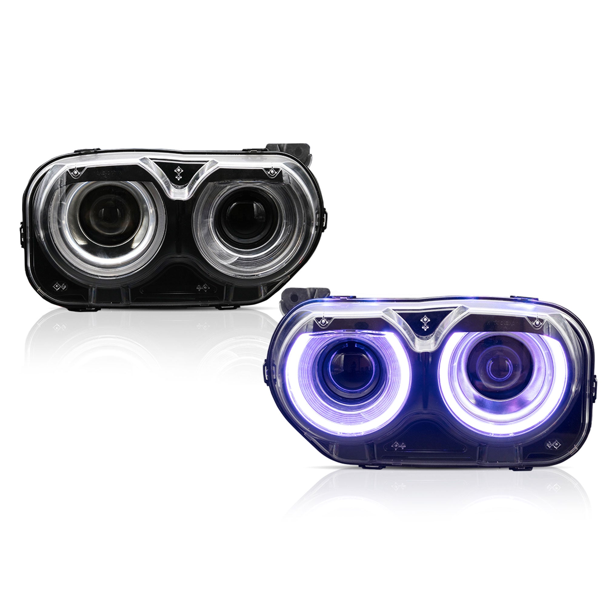Vland Dual Beam Projector Headlights for 2015-2019 Dodge Challenger (Open Box)