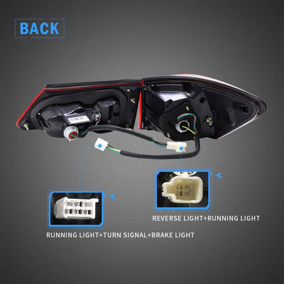 Vland YAB-IS-0277 Tinted LED Taillights for 2006-2012 Lexus IS250 Models, Smoke - VMInnovations