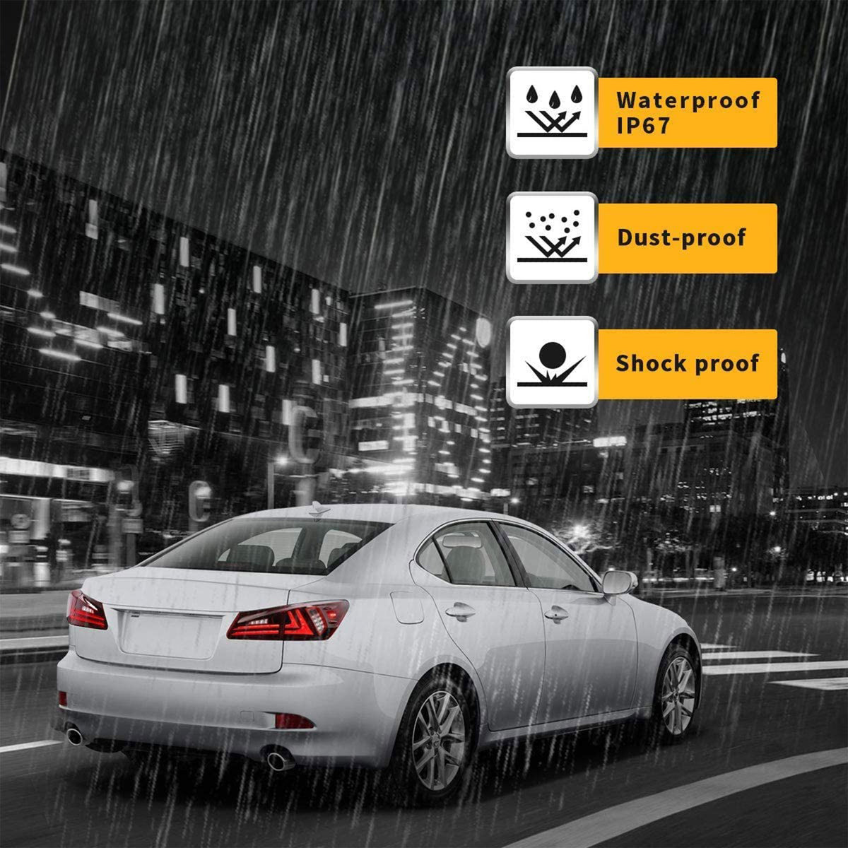Vland YAB-IS-0277 Tinted LED Taillights for 2006-2012 Lexus IS250 Models, Smoke - VMInnovations