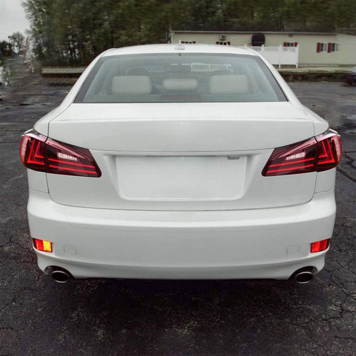 Vland YAB-IS-0277 Tinted LED Taillights for 2006-2012 Lexus IS250 Models, Smoke - VMInnovations
