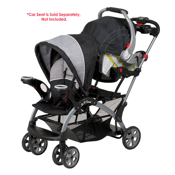 Baby Trend Sit N' Stand Foldable Front and Rear Seat Ultra Stroller, Phantom