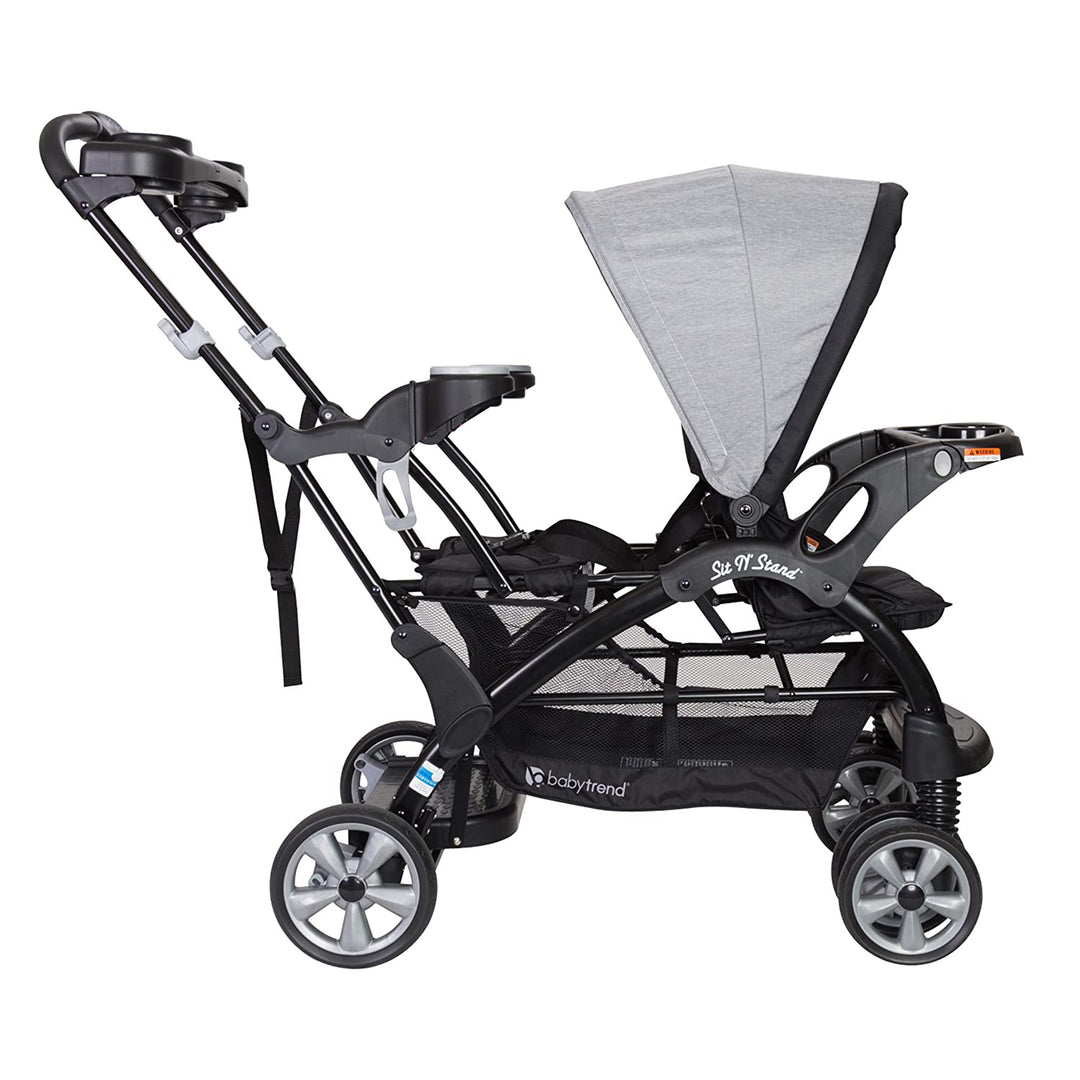 Baby Trend Sit N' Stand Foldable Front & Rear Seat Stroller, Gray(Open Box) - VMInnovations