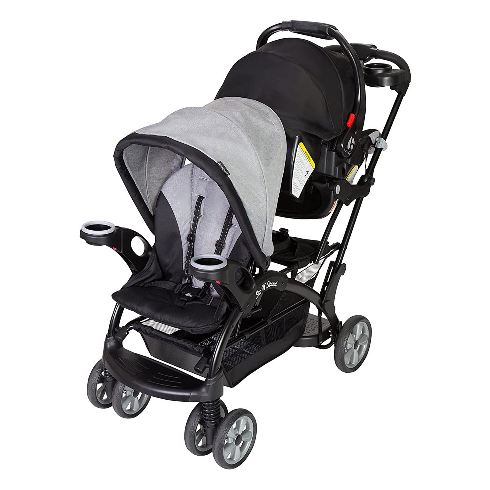 Baby Trend Sit N' Stand Foldable Front & Rear Seat Stroller, Morning Mist (Used) - VMInnovations