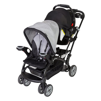 Baby Trend Sit N' Stand Foldable Front & Rear Seat Stroller, Morning Mist (Used)