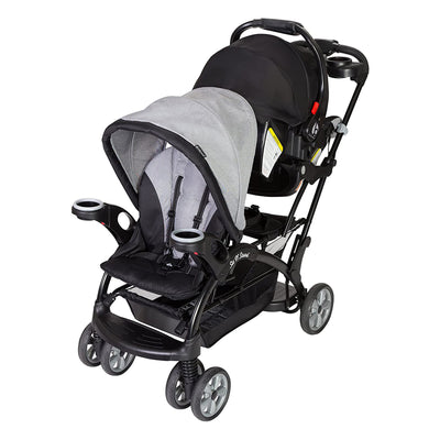Baby Trend Sit N' Stand Foldable Front & Rear Seat Ultra Stroller, Morning Mist