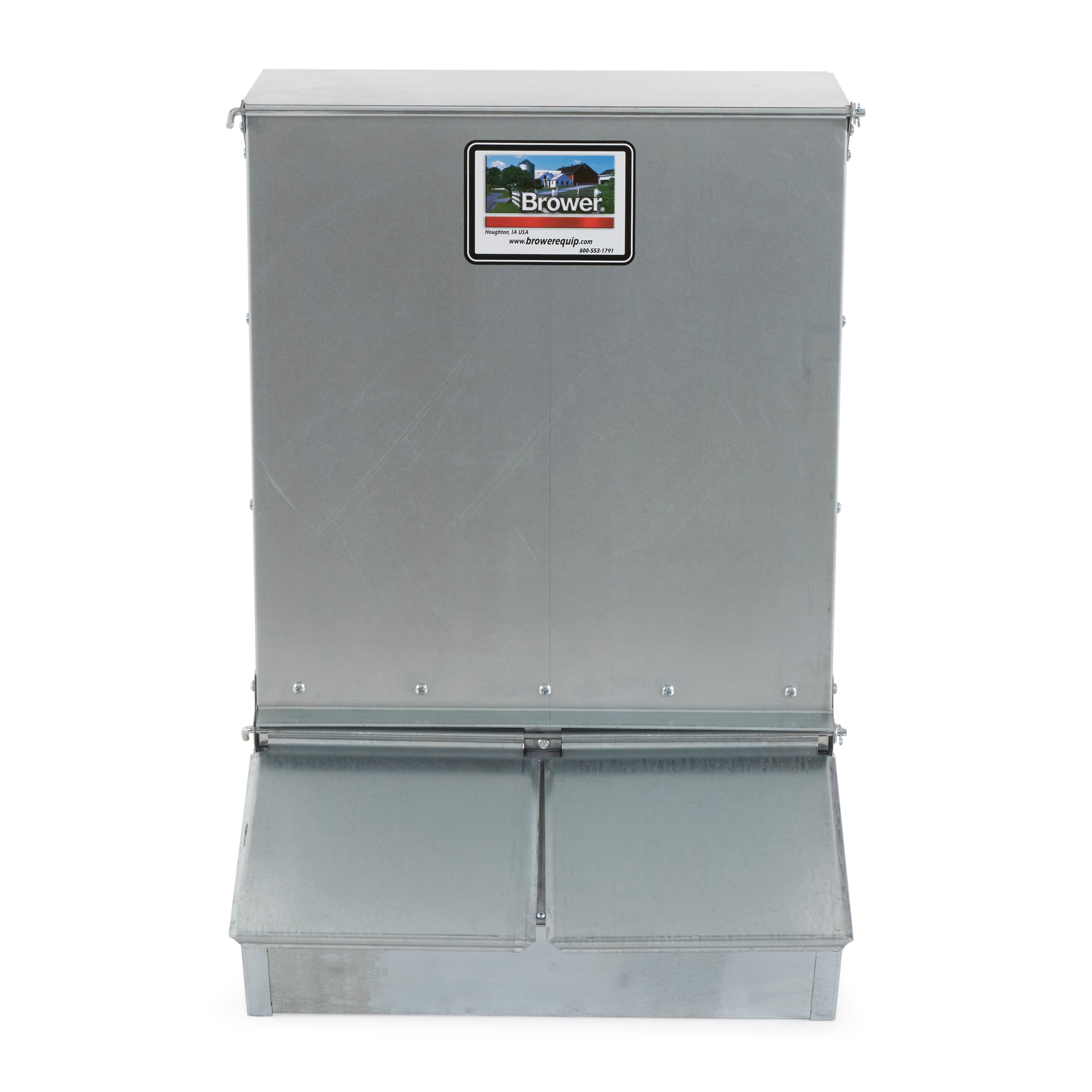 Brower 22H 2 Door Hog Supplement Feeder for Livestock, 3.7 Bushels (Open Box) - VMInnovations