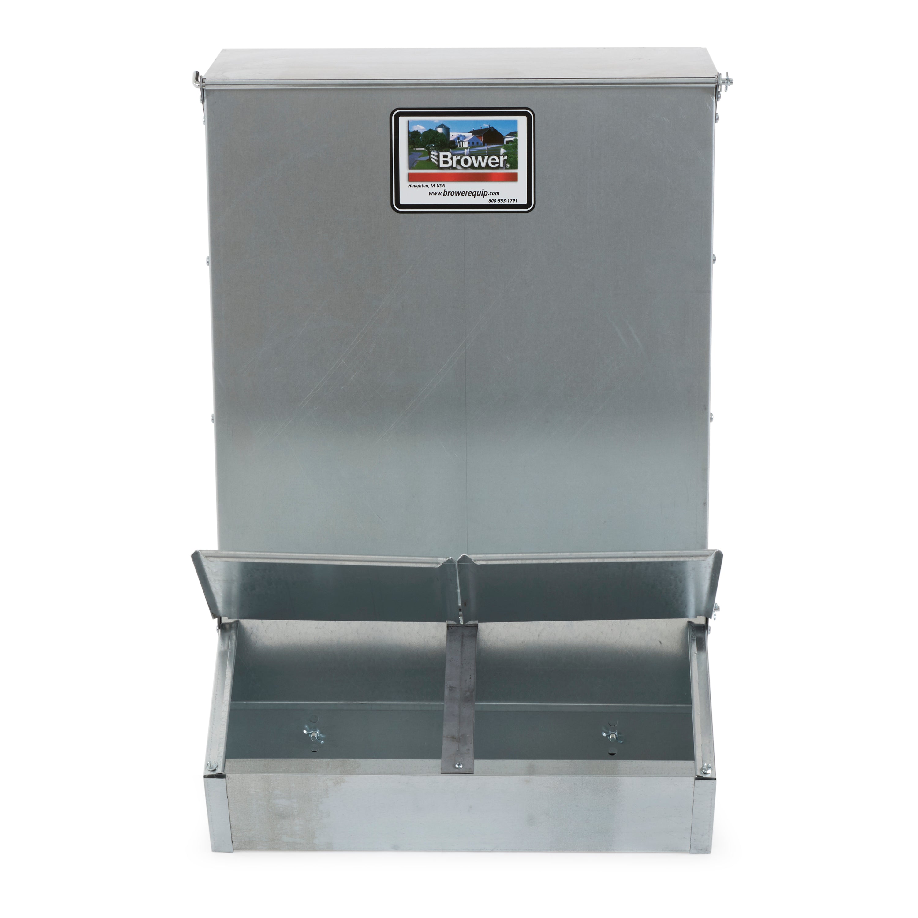 Brower 22H 2 Door Hog Supplement Feeder for Livestock, 3.7 Bushels (Open Box) - VMInnovations