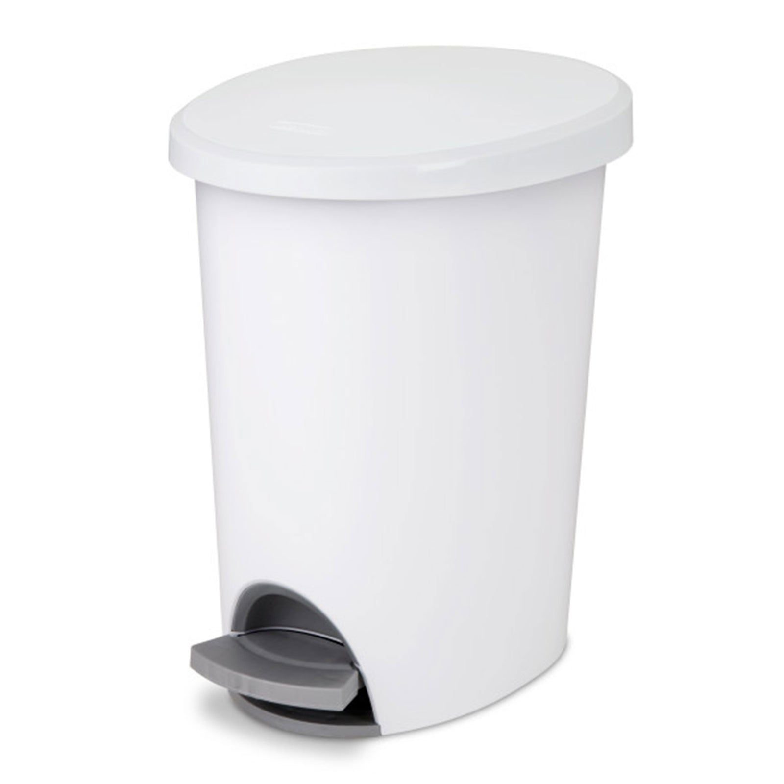 Sterilite 10818002 2.6 Gallon Ultra StepOn Wastebasket with Lid and Base, 8 Pack - VMInnovations