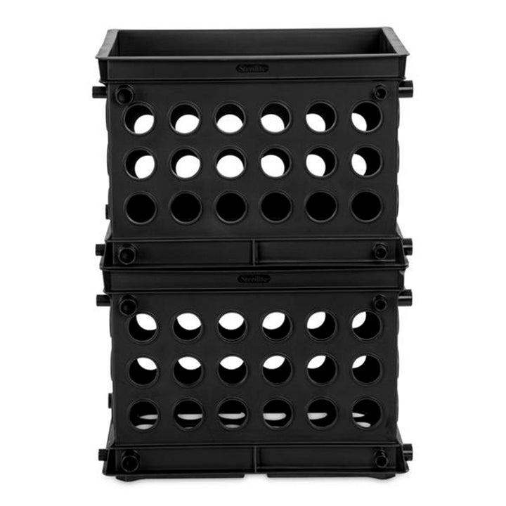 Sterilite Mini Crate Stackable Plastic Storage Bin Organizer w/ Handles, 12 Pack