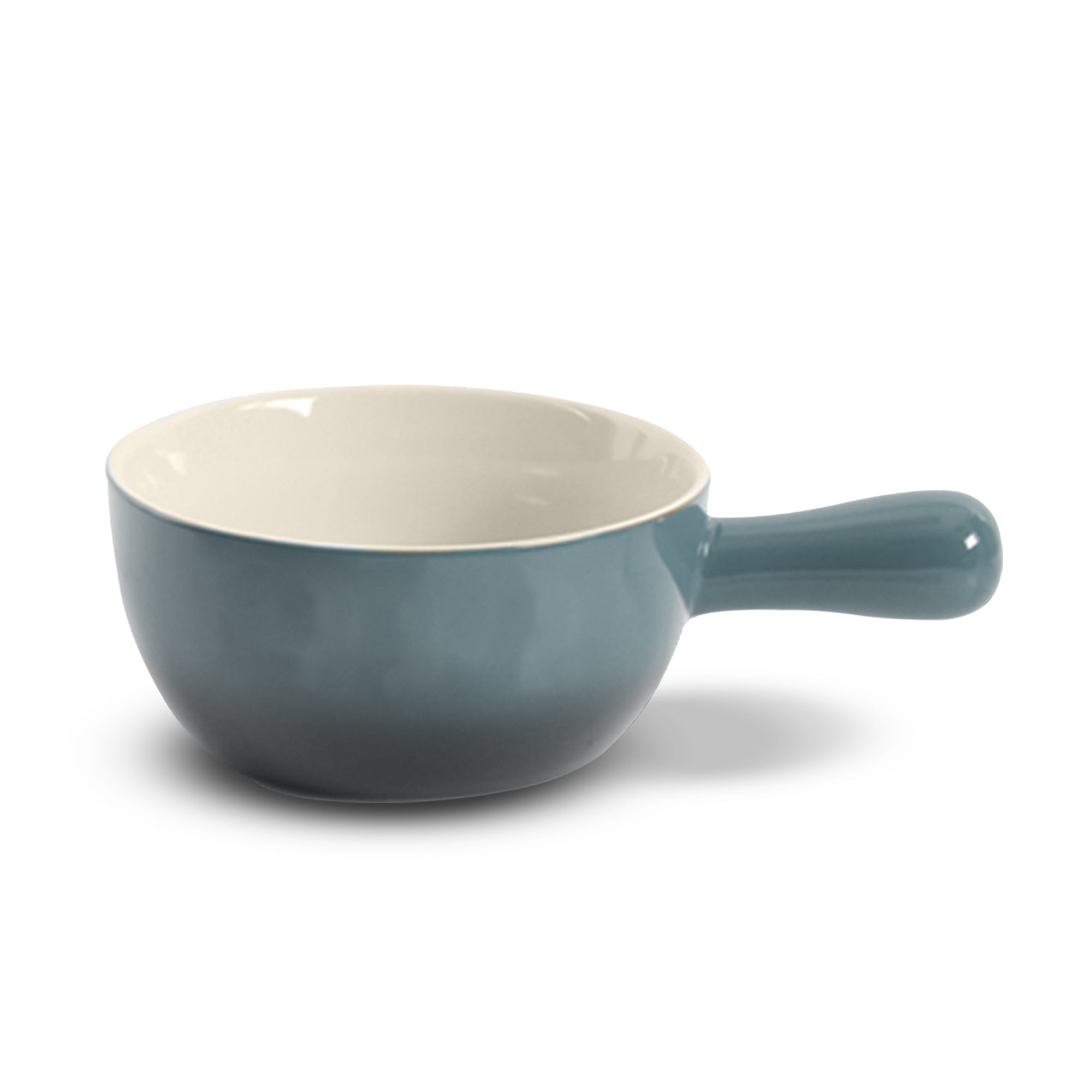 Crock-Pot 7 Qt Cast Iron Dutch Oven + Gibson CrockPot Stoneware Soup Bowls, Gray - VMInnovations