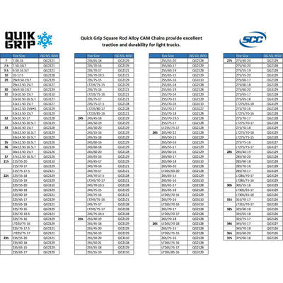 Security Chain Company QG3110 Quik Grip Square Rod Light Truck Tire Chain, Pair