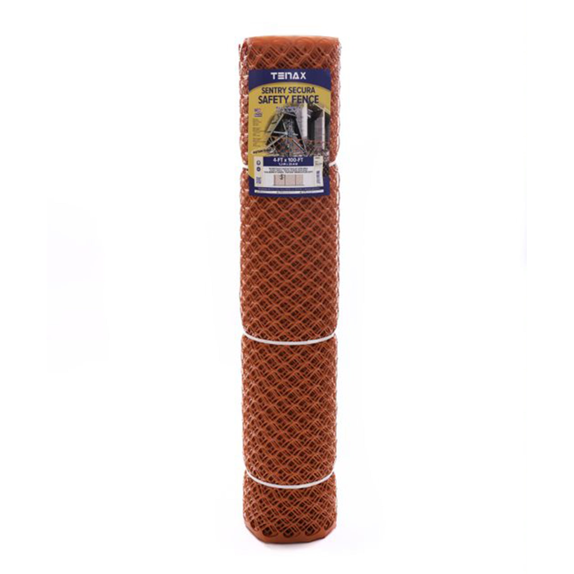 Tenax HDPE Plastic Commercial Mesh Sentry Secura Fencing, 4 x 100 Feet, Orange