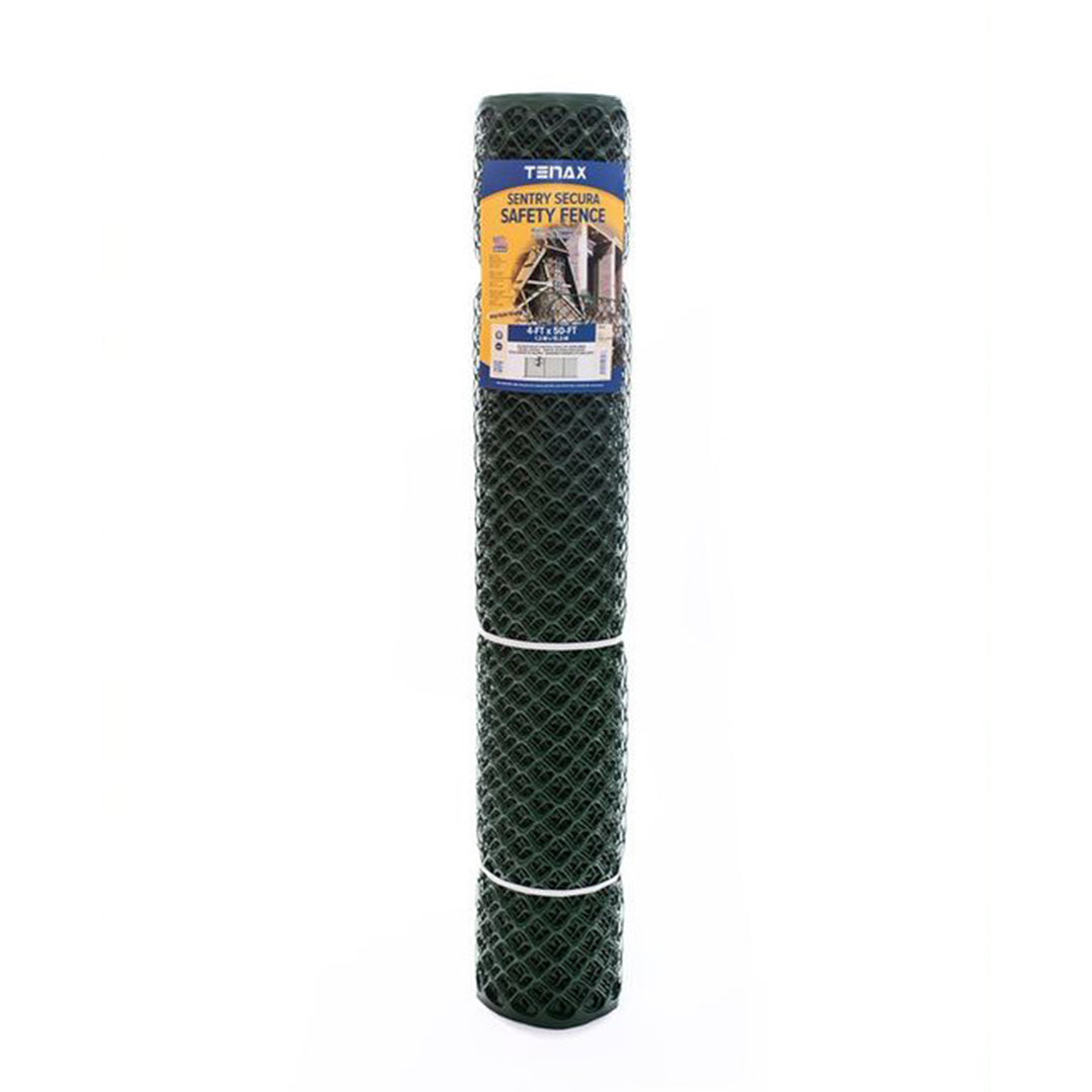 Tenax HDPE Plastic Commercial Mesh Sentry Secura Fencing, 4 x 50 Feet, Green