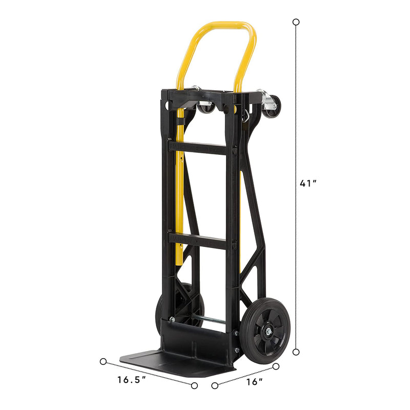 Harper Trucks 400 Lb Capacity Convertible Hand Truck Dolly, Black (Used)