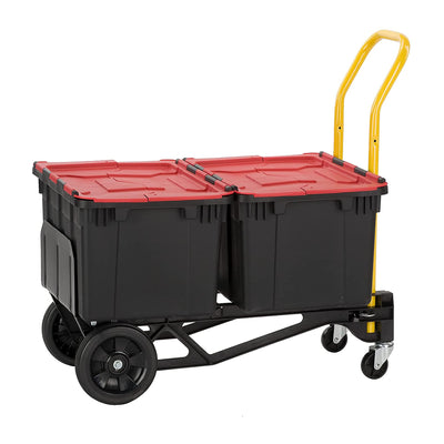 Harper Trucks 400 Lb Capacity Convertible Hand Truck Dolly, Black (Open Box)