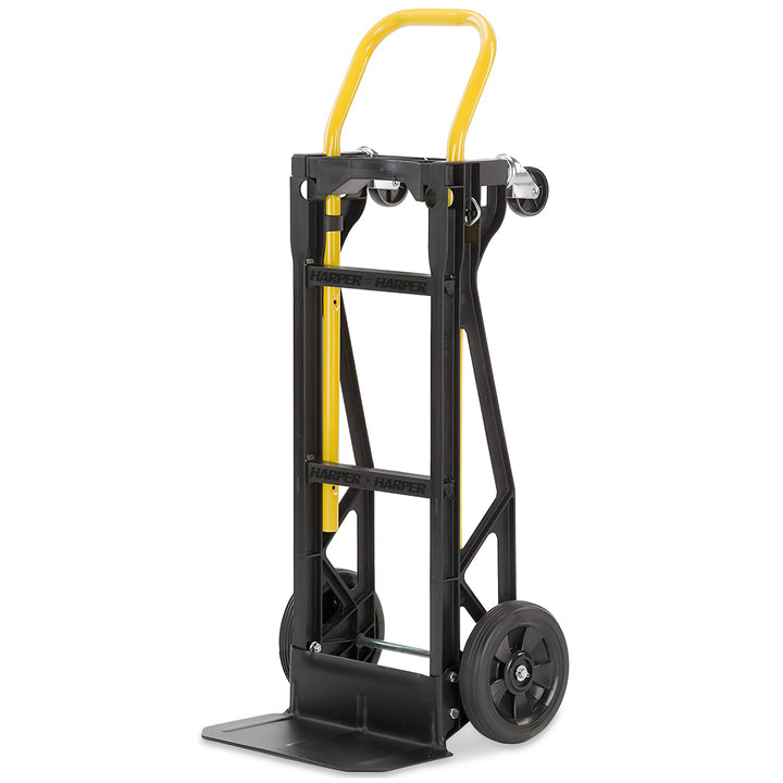 Harper Trucks PJDY2223AKD 400 Lb Capacity Convertible Hand Truck Dolly, Black