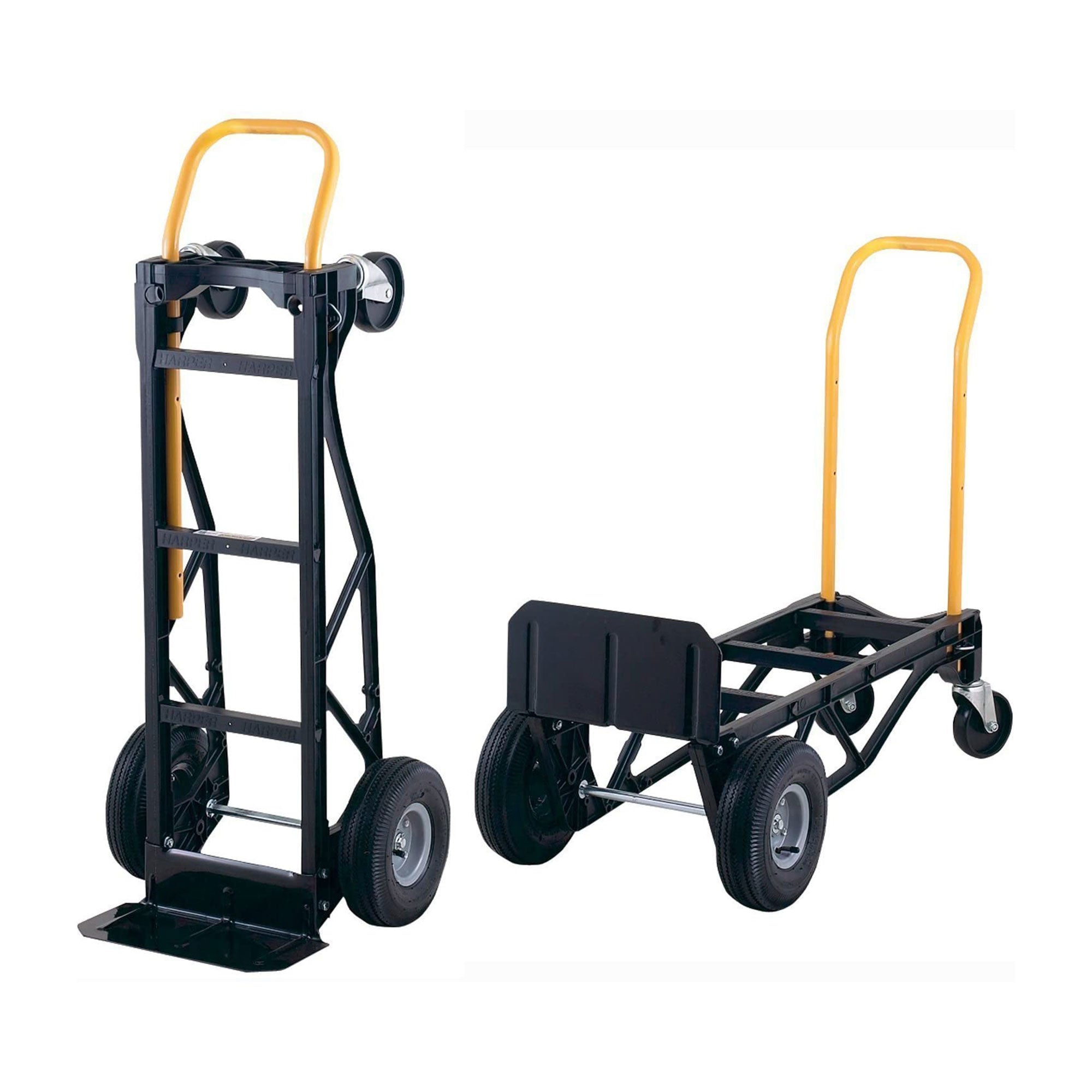 Harper Trucks 700 Lb Capacity Convertible Hand Truck Dolly, Black (Used) - VMInnovations