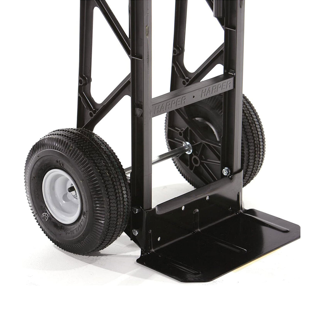 Harper Trucks 700 Lb Capacity Convertible Hand Truck Dolly, Black (Used)