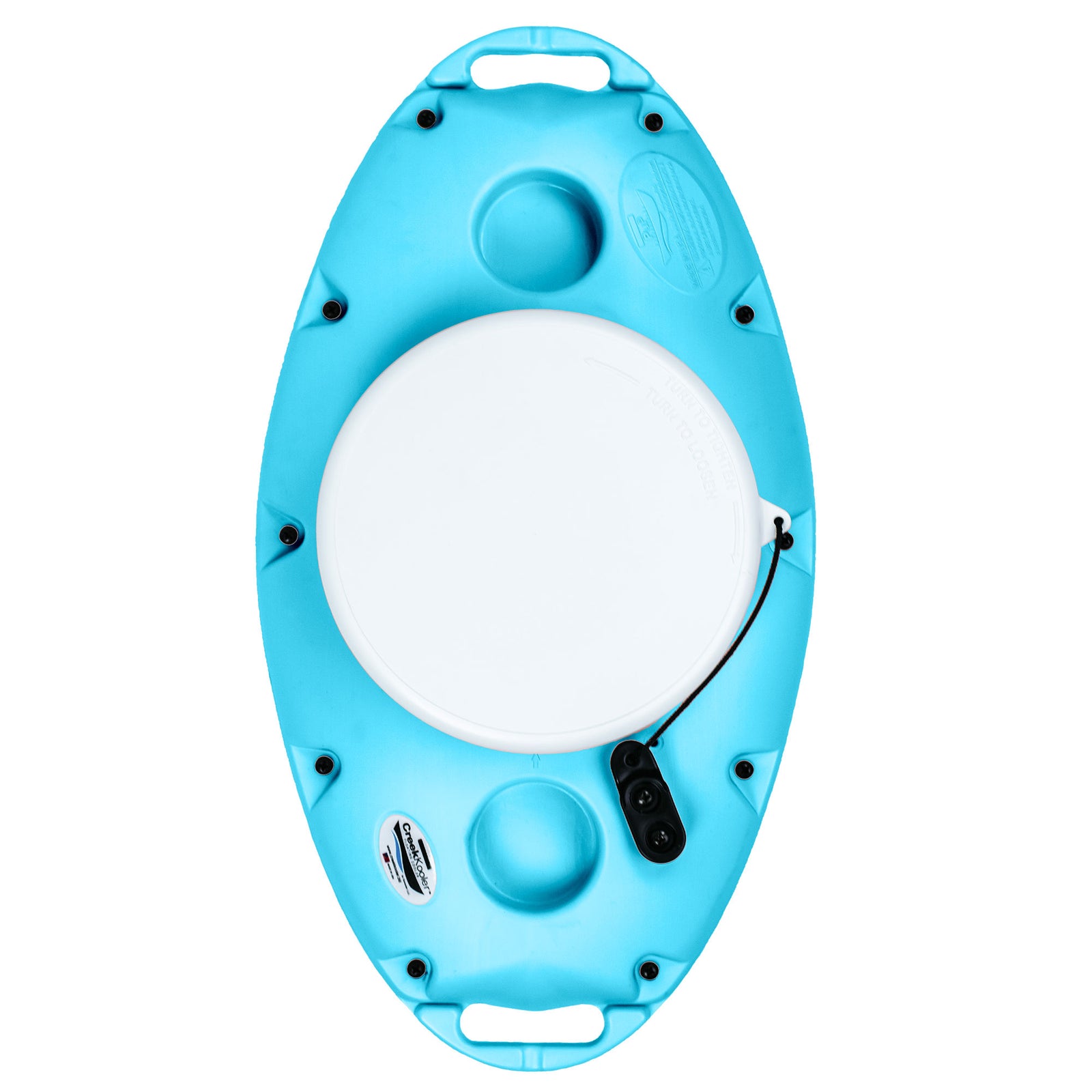 CreekKooler 15 Qt Camping Floating Water Companion Ice Chest Cooler, Bahama Blue - VMInnovations