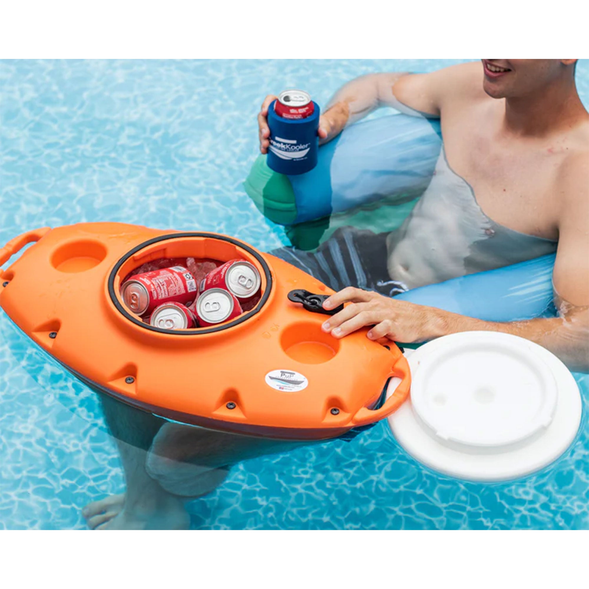CreekKooler 15 Q Camping Floating Water Companion Ice Chest Cooler (Open Box) - VMInnovations