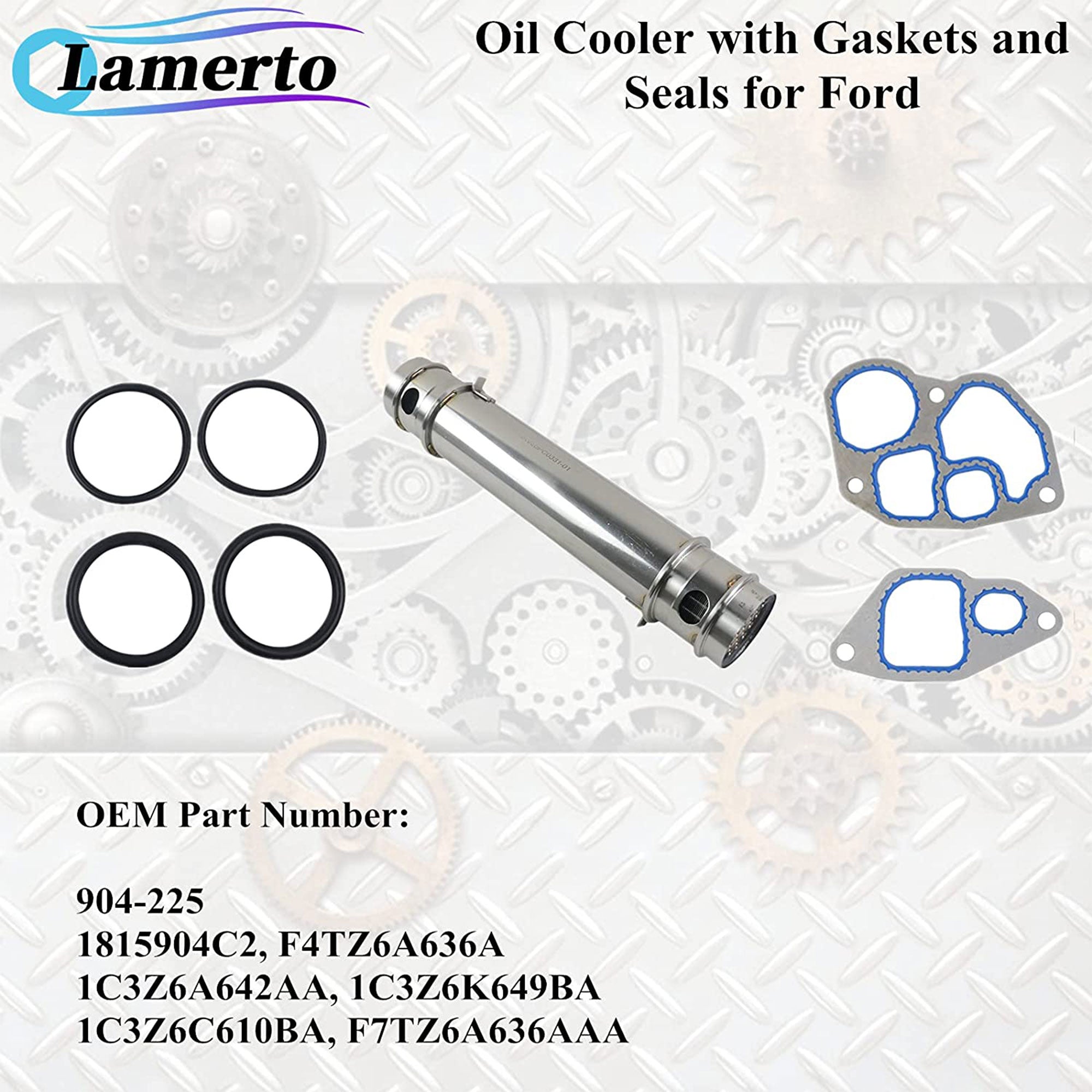 GeLuoXi EBY-430358A-0498 Oil Cooler with Gasket and Seal Kit, Select Ford Models