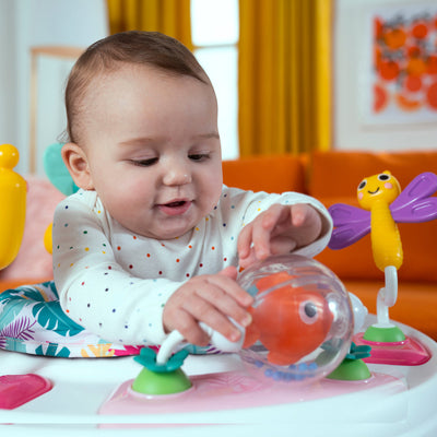 Bright Starts Bounce Bounce Baby 2 in 1 Activity Jumper and Table, Playful Palms - VMInnovations