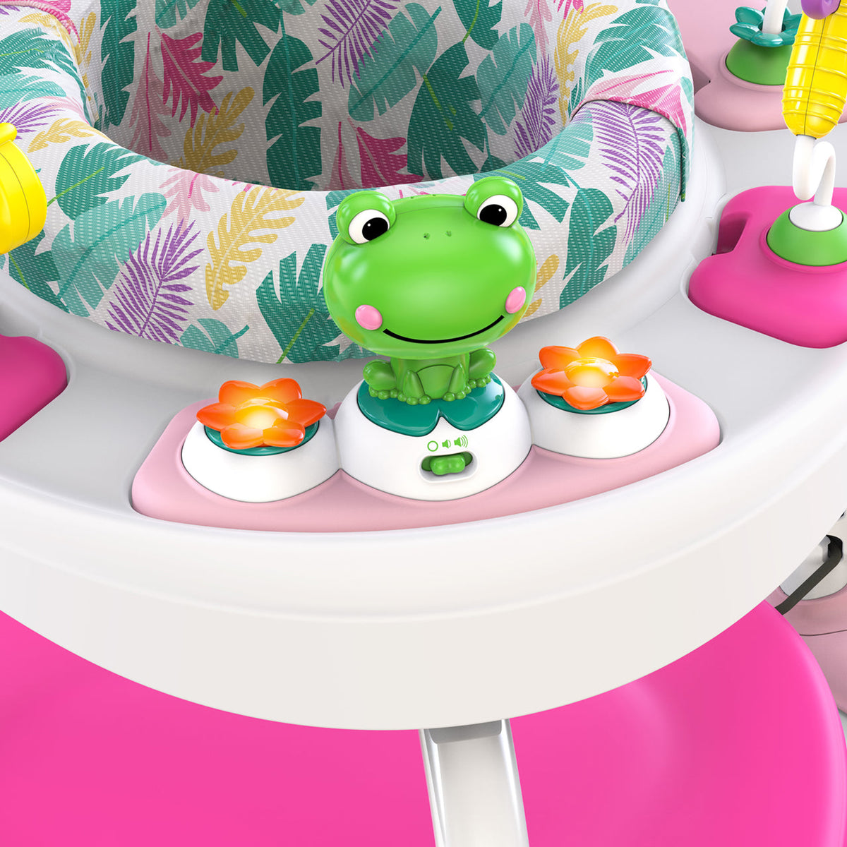 Bright Starts Bounce Bounce Baby 2 in 1 Activity Jumper and Table, Playful Palms - VMInnovations