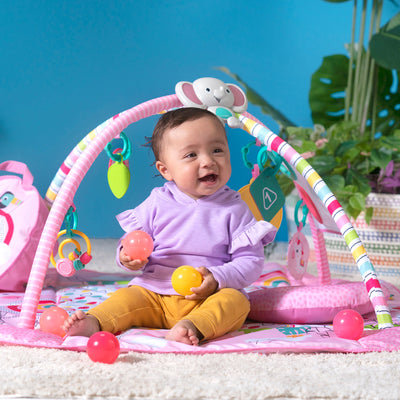 Bright Starts 5 in 1 Your Way Play Baby Activity Gym Ball Pit, Rainbow(Open Box) - VMInnovations