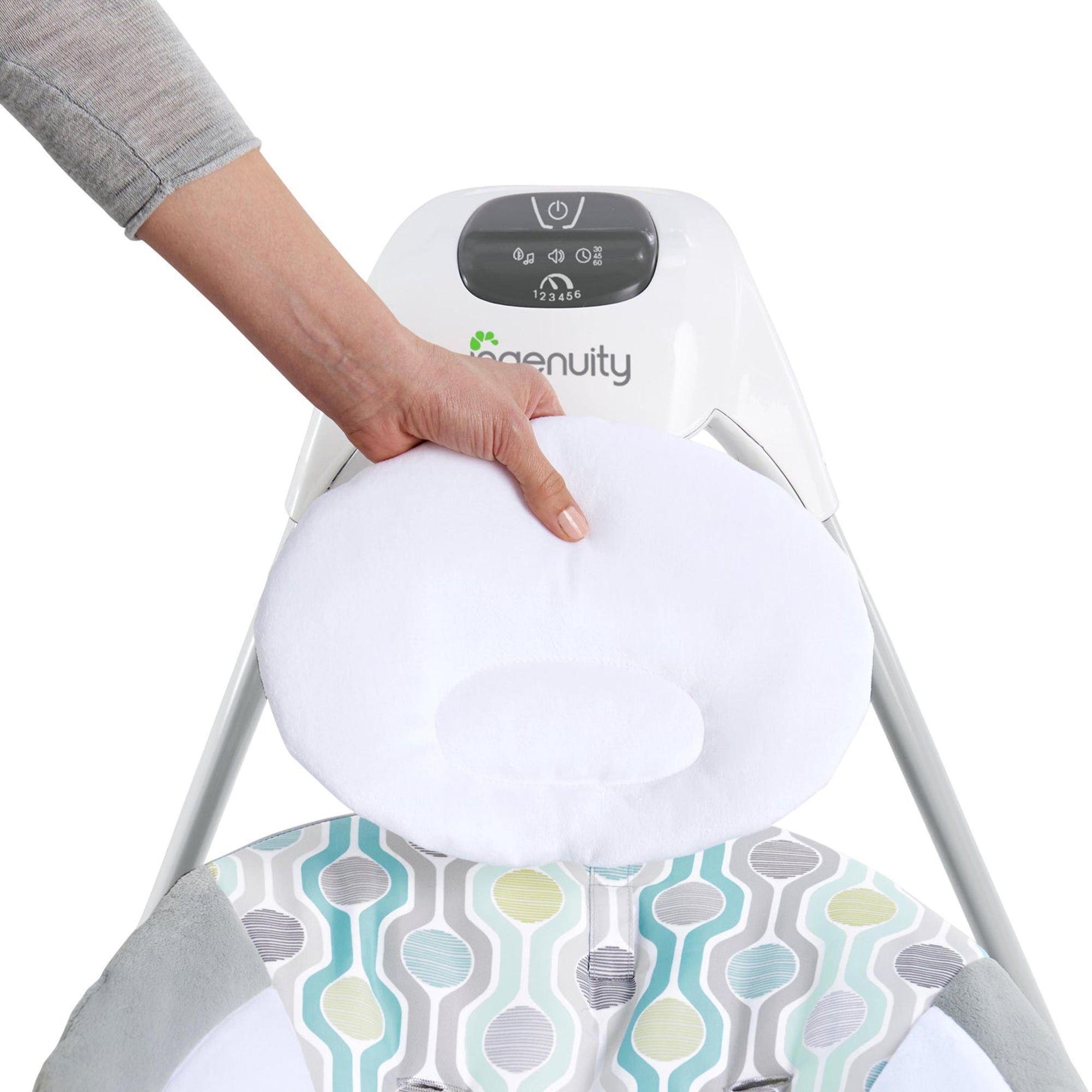 Ingenuity SimpleComfort Baby Electric Soothing Swing Swivel Rocker, Everston - VMInnovations