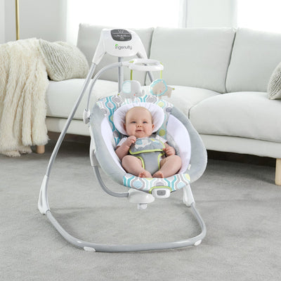 Ingenuity SimpleComfort Baby Electric Soothing Swing Swivel Rocker, Everston - VMInnovations