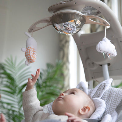 Ingenuity InLighten Baby Electric Soothing Swing Swivel Rocker, Twinkle Tails