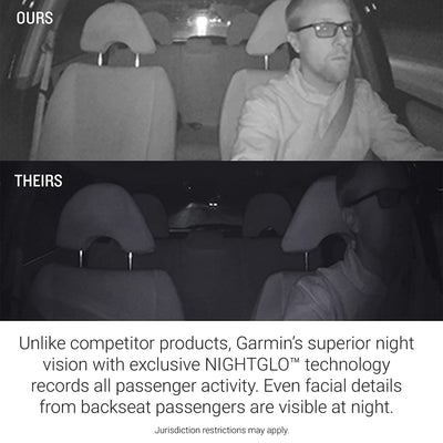 Garmin Dual Front and Rear Lens GPS Enabled Car Dash Camera with Night Vision