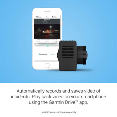 Garmin Dual Front and Rear Lens GPS Enabled Car Dash Camera with Night Vision