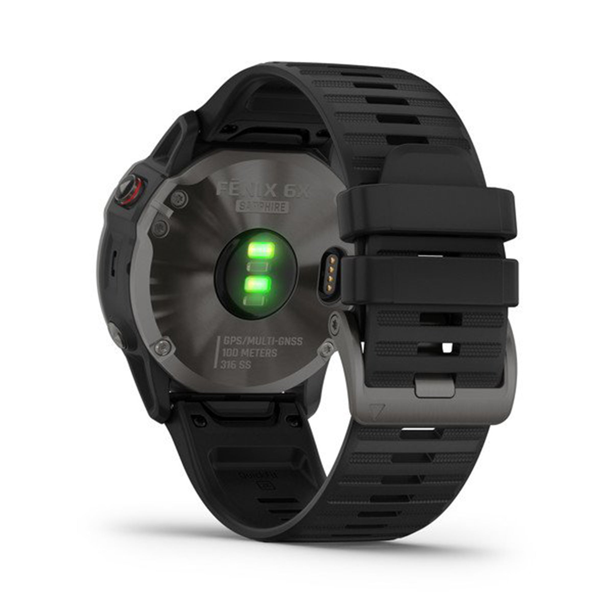 Garmin 51 MM fenix 6X Sapphire Multisport GPS Smartwatch w/ Silicone Band, Black