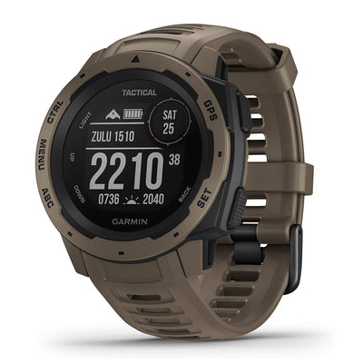 Garmin Instinct Tactical Rugged GPS Enabled Waterproof Smartwatch, Tactical Tan