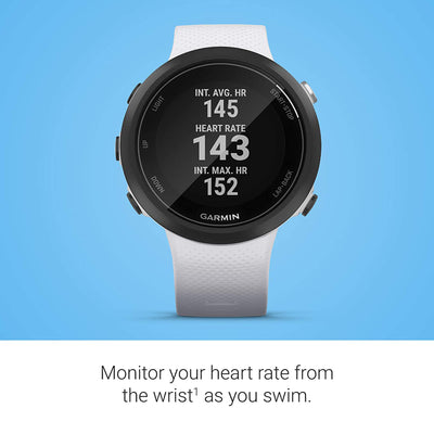 Garmin Swim 2 Underwater Swimming Smartwatch with Silicone Band, Whitestone
